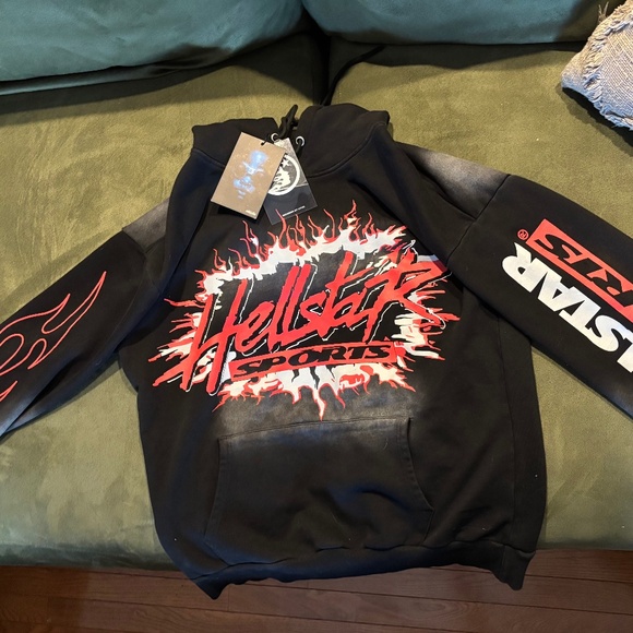 red and black hellstar hoodie - Picture 1 of 8